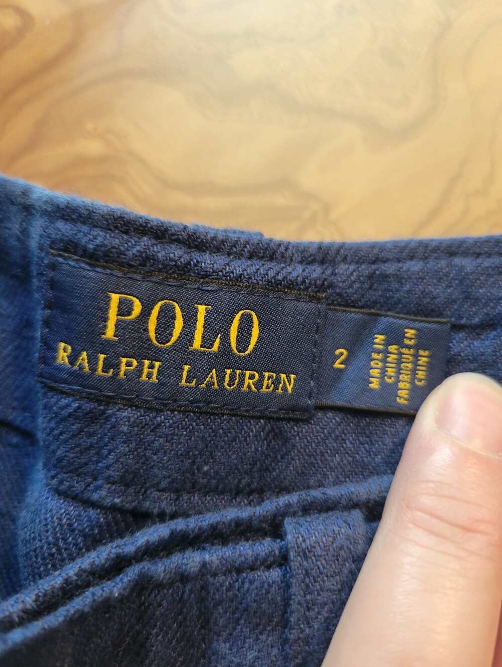Ralph Lauren 100% Linen Deep Navy Cropped Cargo Pants with Drawstring Cuffs - Picture 2 of 10